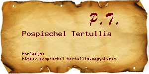 Pospischel Tertullia névjegykártya